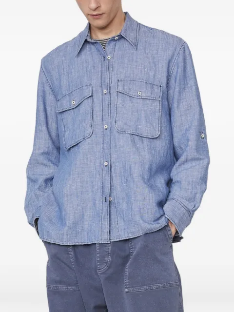 Officine Generale button-up chest-pocket shirt