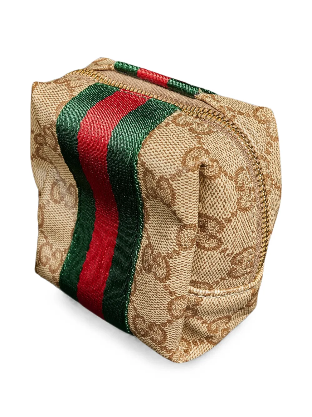 Gucci GG Supreme Web cosmetic case - Nude