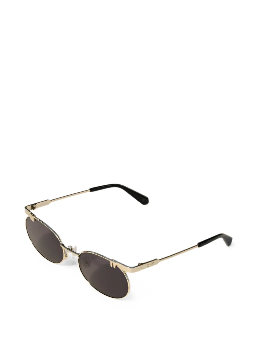 Off-White Eyewear Zonnebril met rond montuur Goud