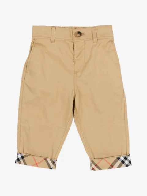 Burberry Kids Check-cuff trousers