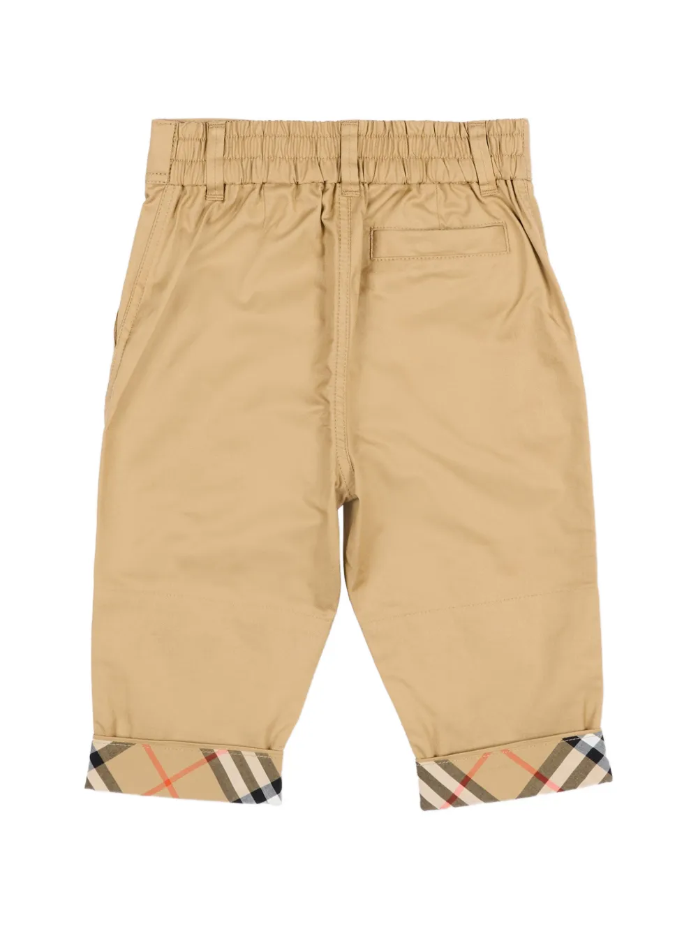 Burberry Kids Broek met omgeslagen pijpen Beige