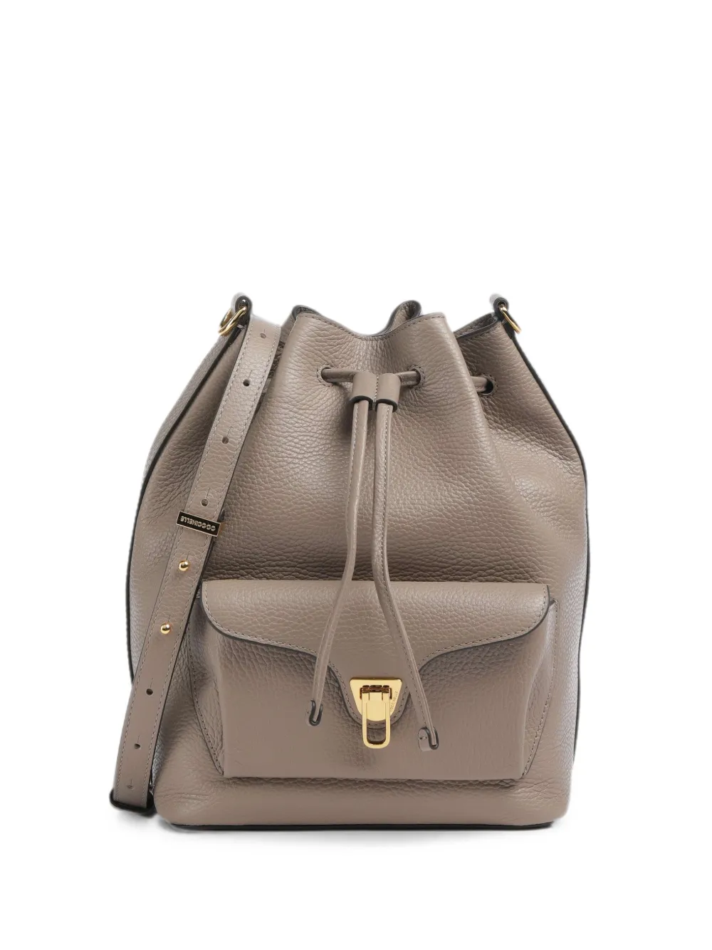 Coccinelle pebbled-leather shoulder bag - Brown