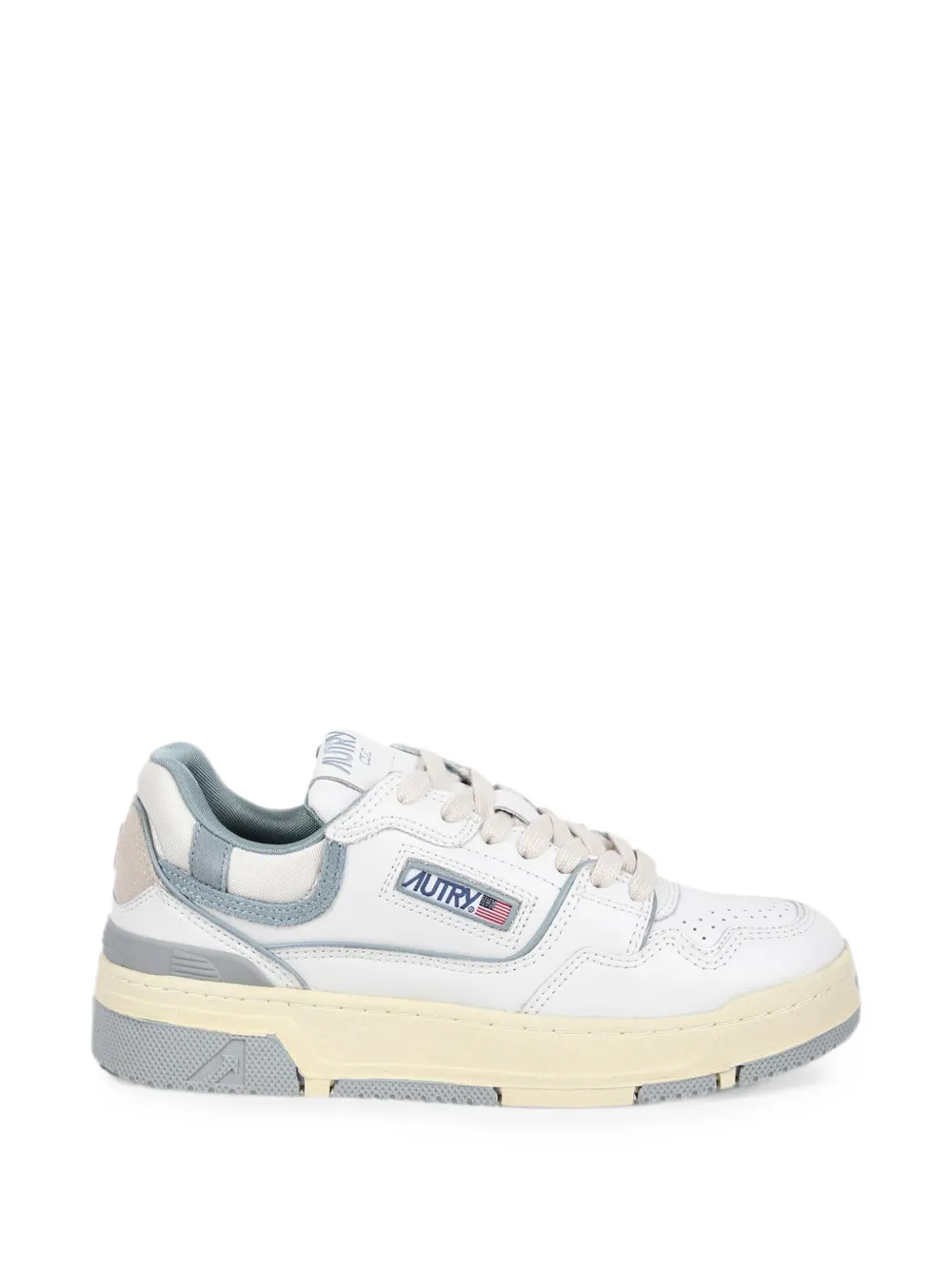 Autry CLC Low panelled leather sneakers - White