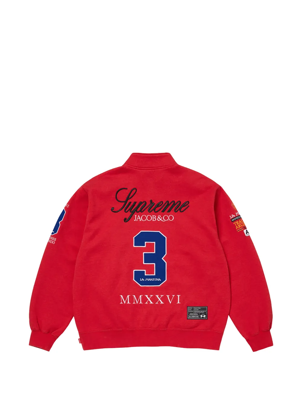Supreme x La Martina x Jacob & Co trui met rits Rood