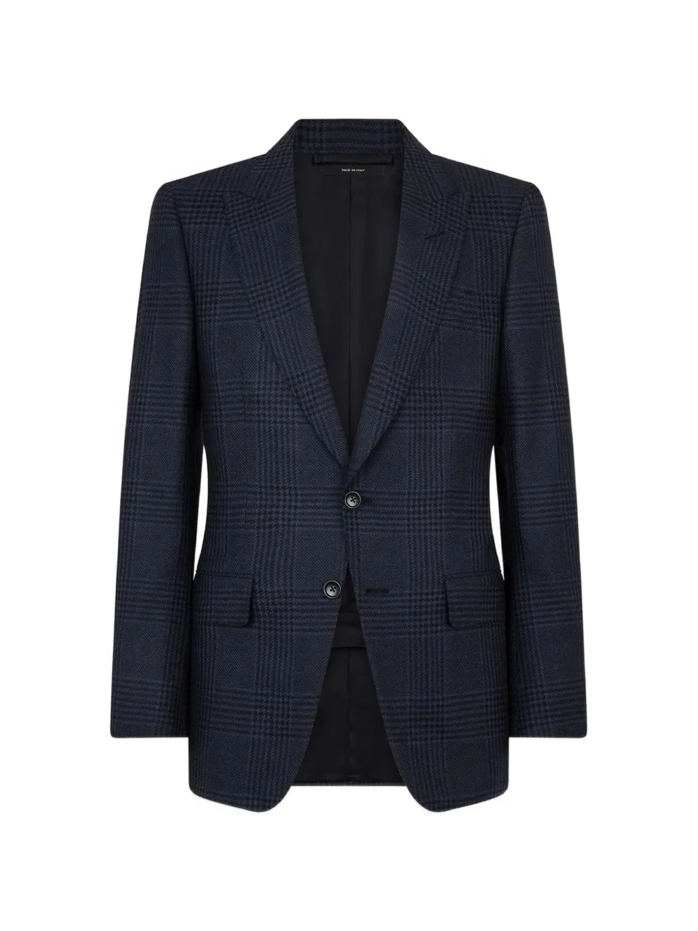 TOM FORD Prince of Wales check single-breasted jacket - Blue