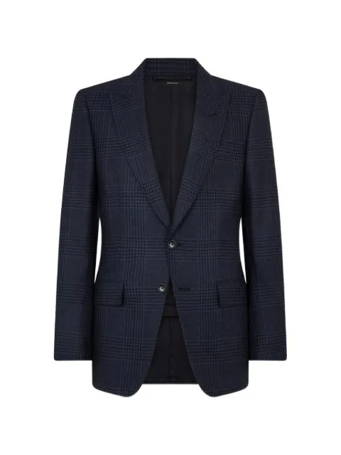 TOM FORD Prince of Wales check single-breasted jacket