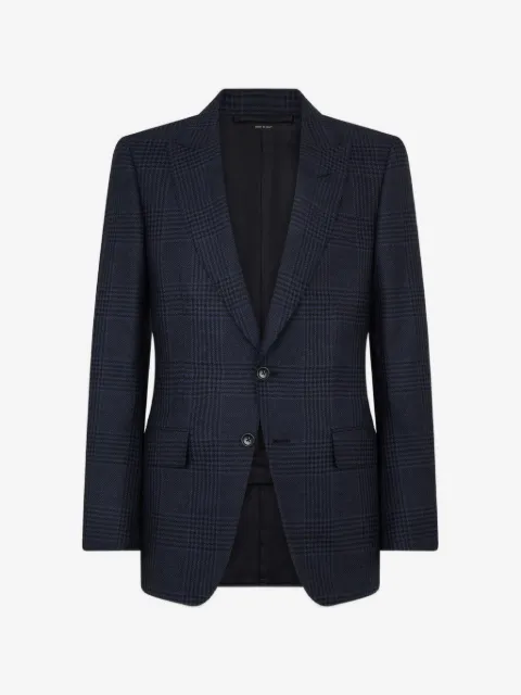 TOM FORD Prince of Wales check single-breasted jacket