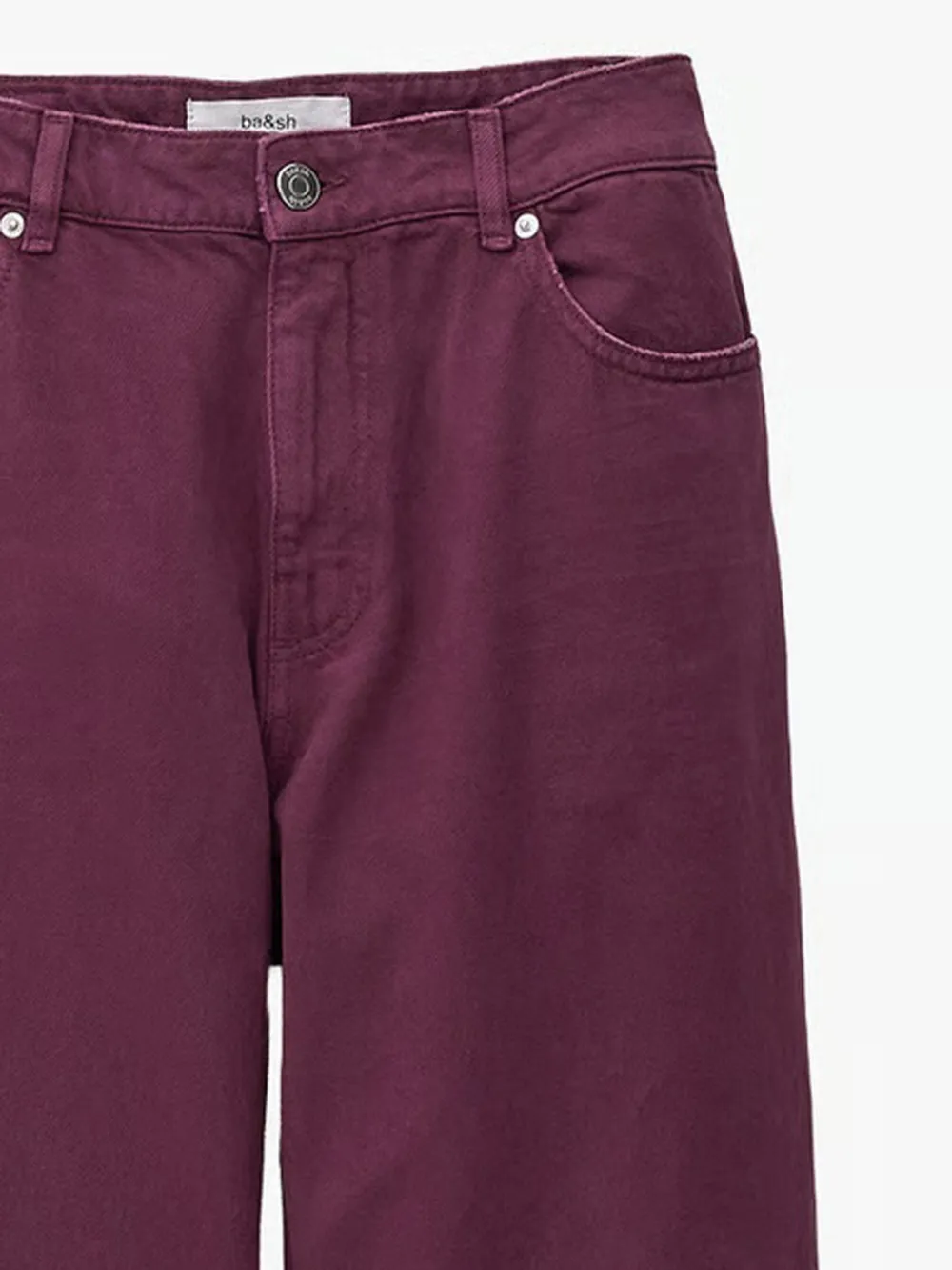Ba&Sh Jeans met klinknagels met gegraveerd logo Paars