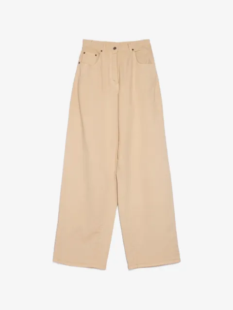 Nº21 tonal-topstitching wide-leg jeans