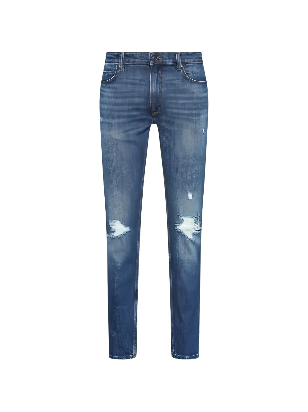 BOSS Gerafelde jeans Blauw
