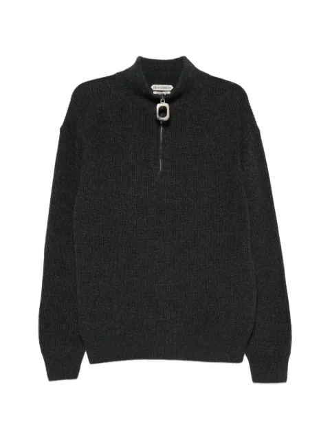 JW Anderson ribbed-knit quarter-zip sweater