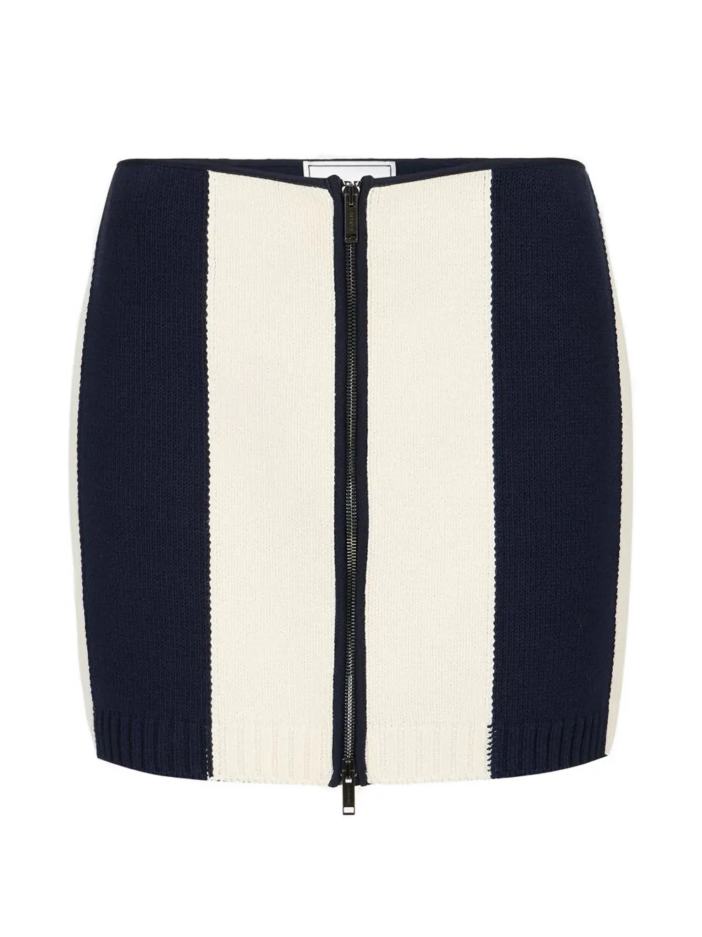 Iceberg Striped Zip-front Mini Skirt In Blue