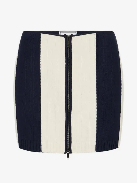 Iceberg striped zip-front mini skirt