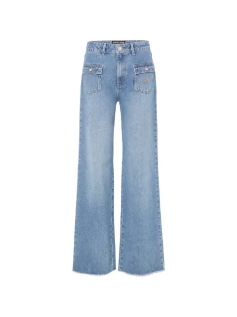 Iceberg patch-pocket frayed jeans