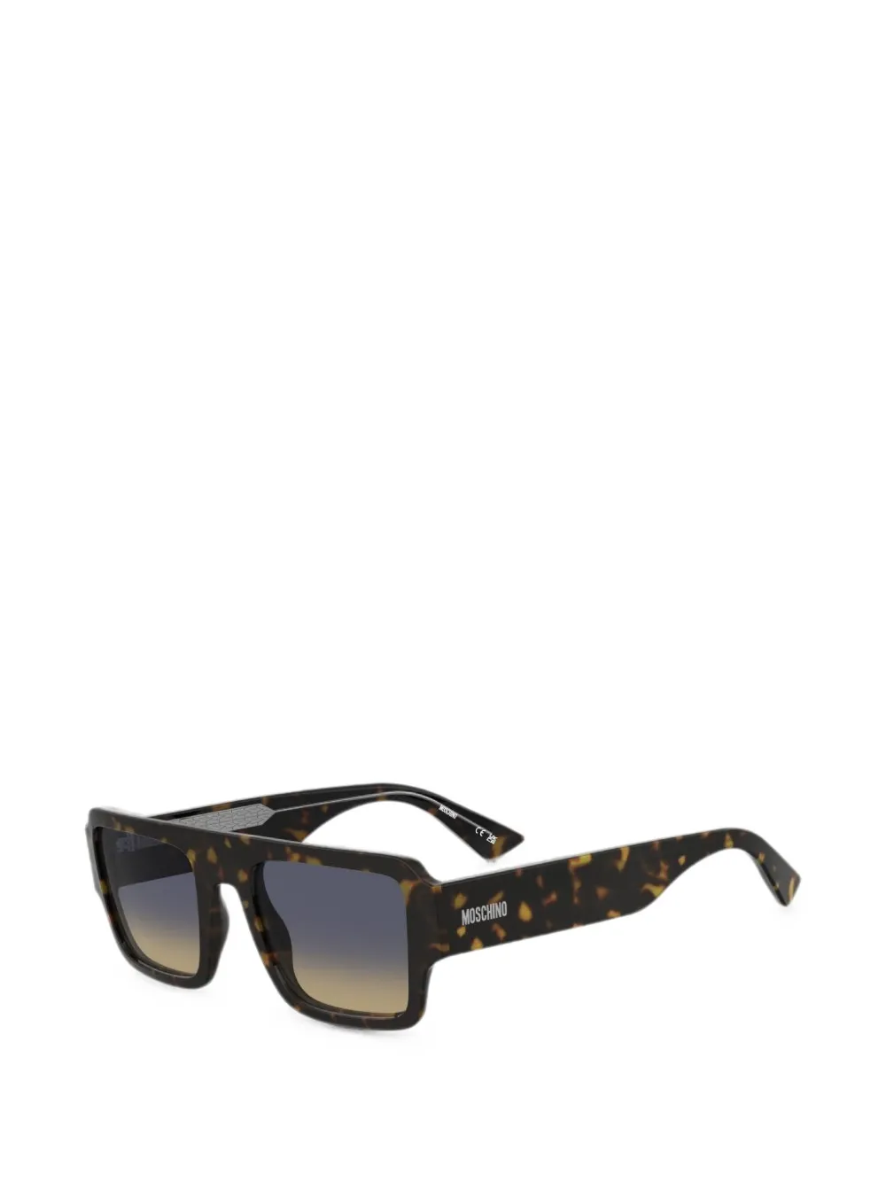 Moschino Eyewear Zonnebril met rechthoekig montuur Bruin