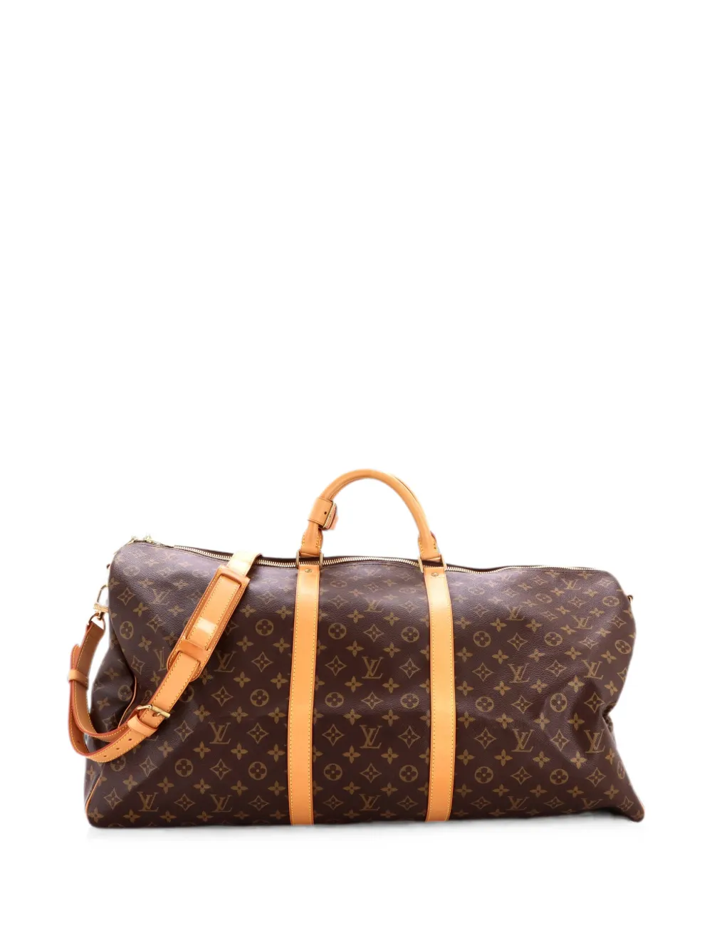 Louis Vuitton Pre-Owned Borsa da viaggio Keepall Bandouliere 60 in tela con monogramma - Marrone