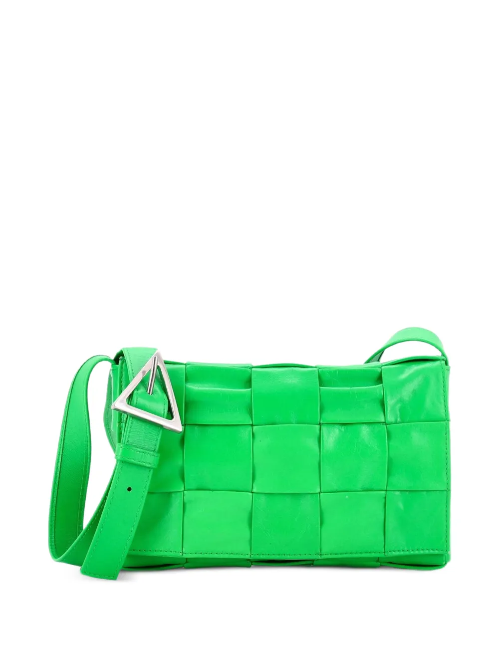 Bottega Veneta Pre-Owned Borsa a tracolla Cassette in pelle con motivo Maxi Intrecciato - Verde