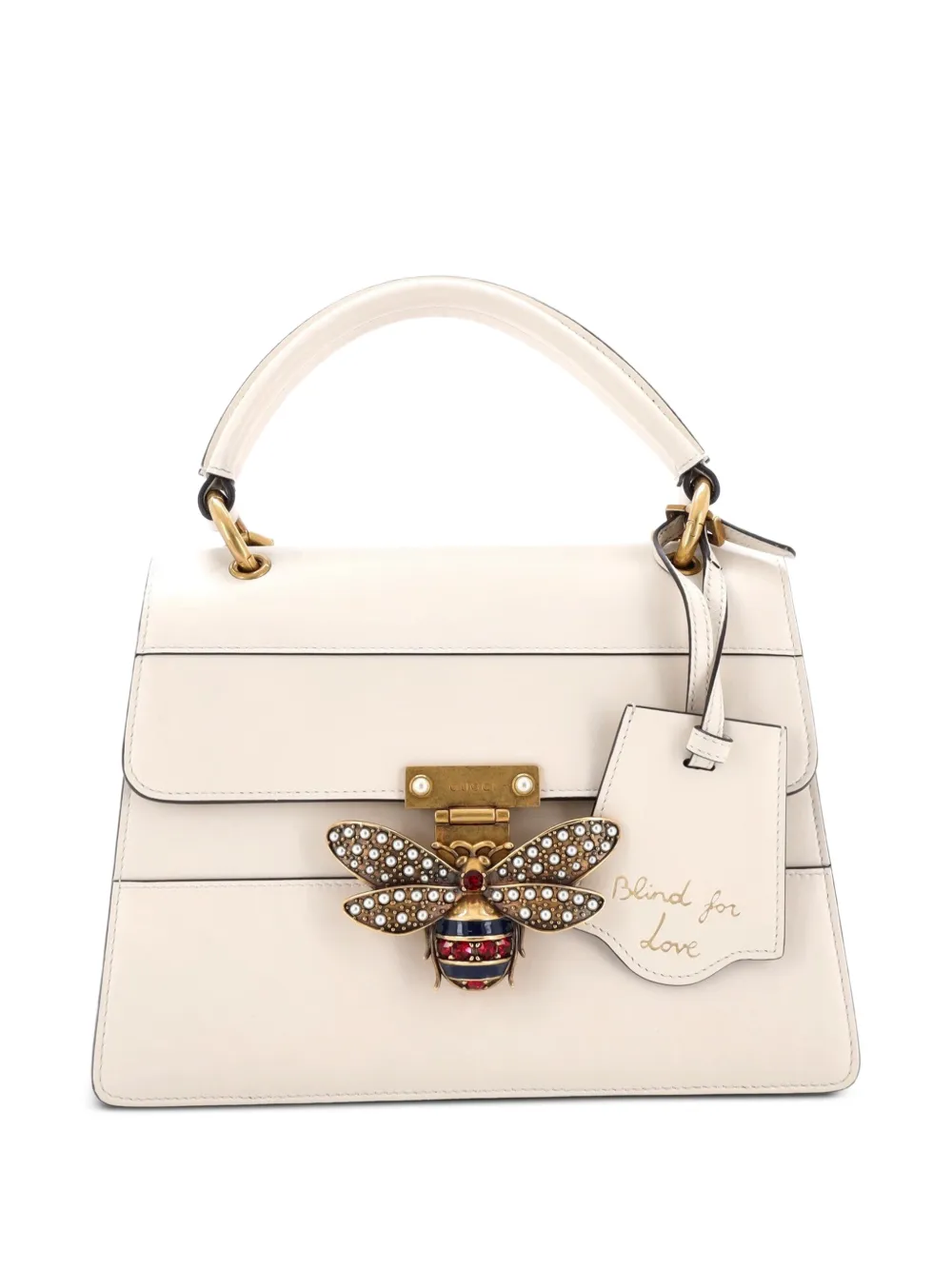 Gucci Pre-Owned Queen Margaret Top Handle Bag Leather Small satchel - White
