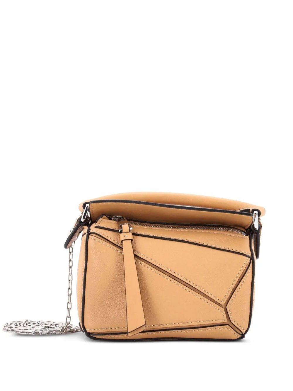 Loewe Pre-Owned Nano Puzzle Umhängetasche aus Leder - Braun