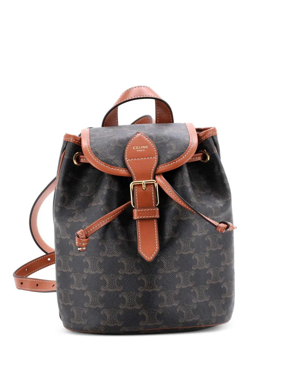 Celine Pre-Owned Beschichteter Folco Triomphe Mini-Rucksack aus Canvas - Braun