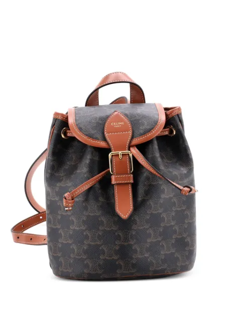 Celine Pre-Owned mochila Folco Triomphe mini de lona revestida