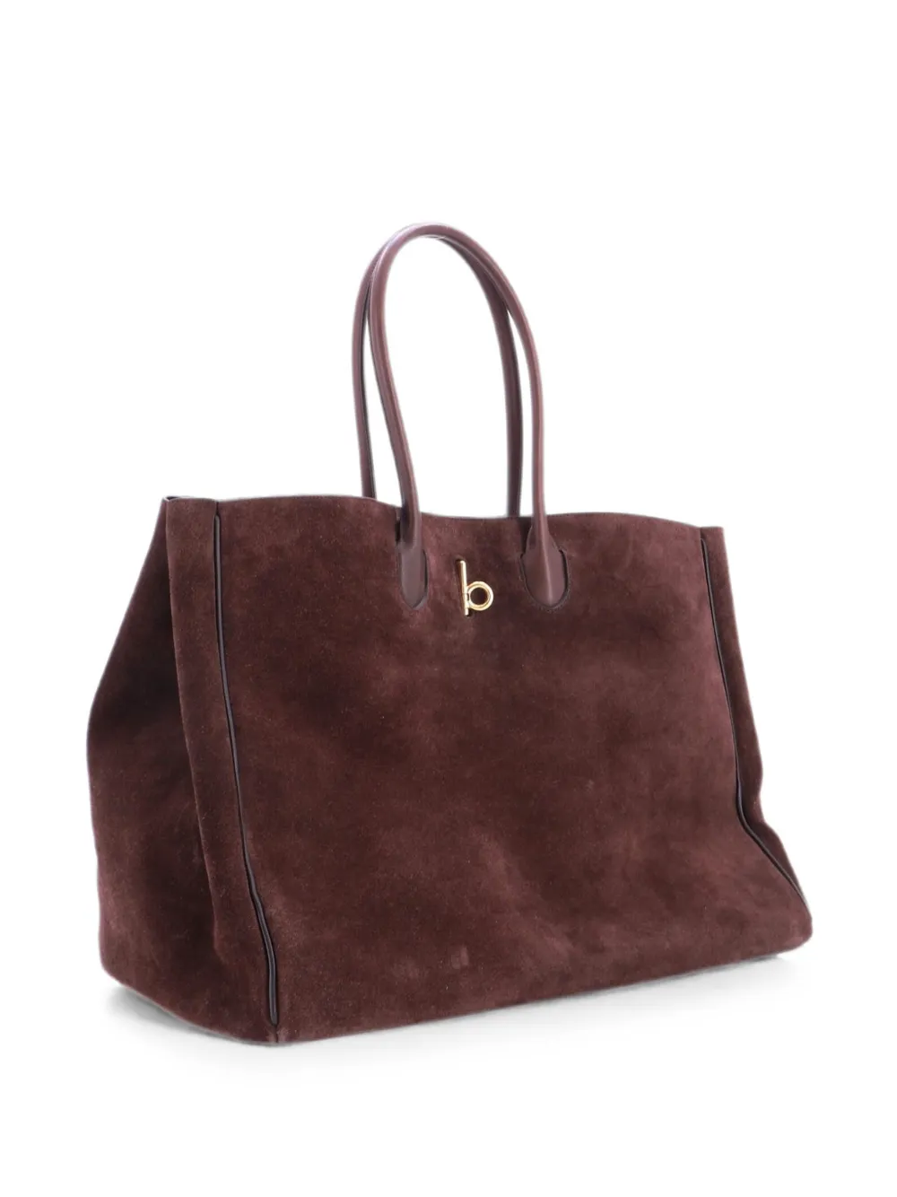 Burberry Pre-Owned Borsa tote Rocking Horse grande in pelle scamosciata - Marrone