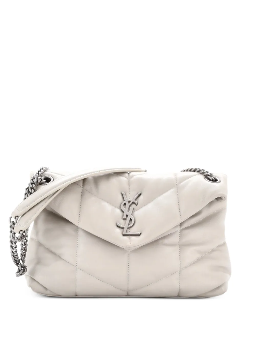 Saint Laurent Pre-Owned Kleine Loulou Puffer Schultertasche mit Steppung - Nude