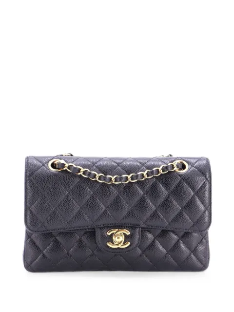 CHANEL Pre-Owned Classic Double Flap Bag Quilted Caviar Small shoulder bag