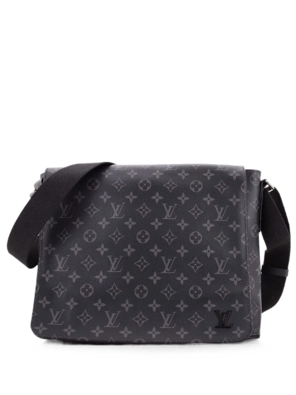 Louis Vuitton Pre-Owned Borsa a tracolla District Messenger PM in tela Monogram Eclipse - Nero