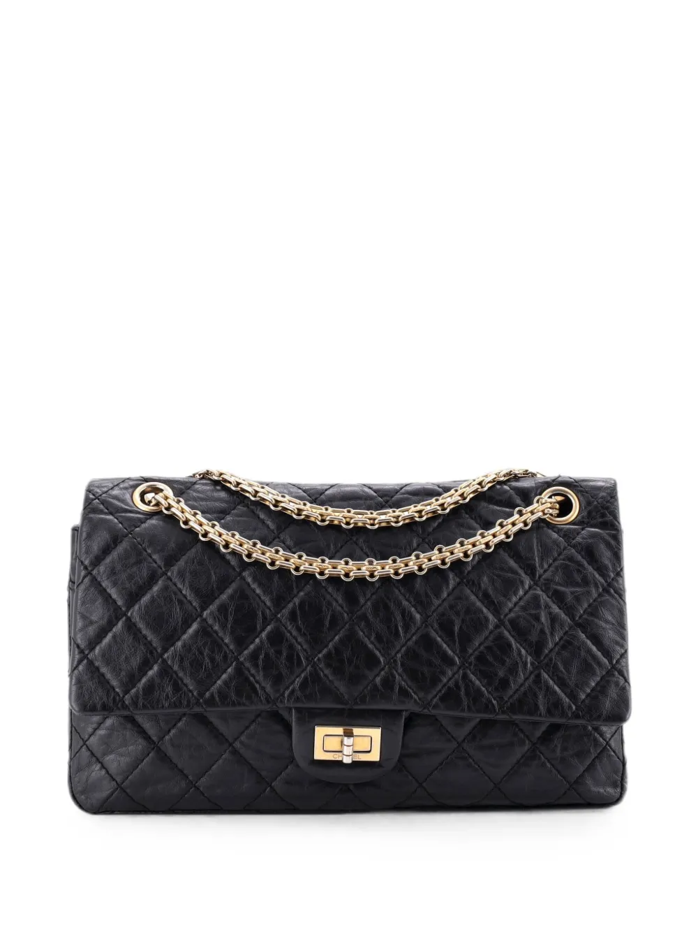 CHANEL Pre-Owned Reissue 2.55 Flap Bag Quilted Aged Calfskin 226 shoulder bag - Black