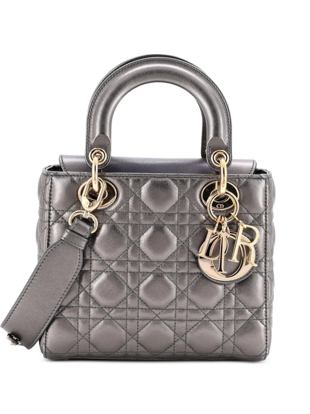 Christian Dior Pre-Owned My ABCDior Lady Dior Bag Schultertasche mit Metallic Cannage-Steppung