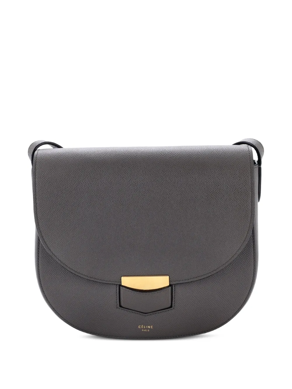 Celine Pre-Owned Borsa a tracolla Trotteur media in pelle martellata - Grigio