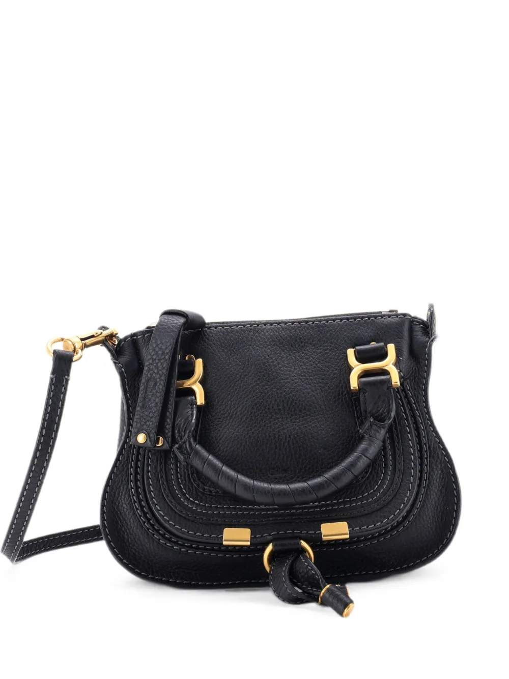 Chloé Pre-Owned Borsa a tracolla Marcie Baby in pelle - Nero