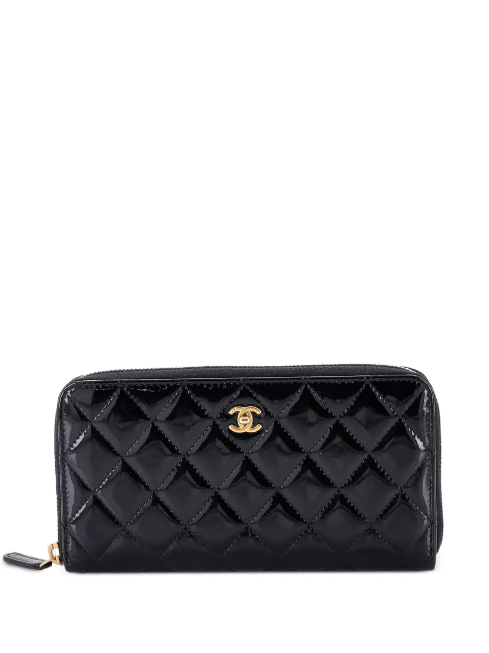 CHANEL Pre-Owned Gestepptes Portemonnaie mit Reißverschluss - Schwarz