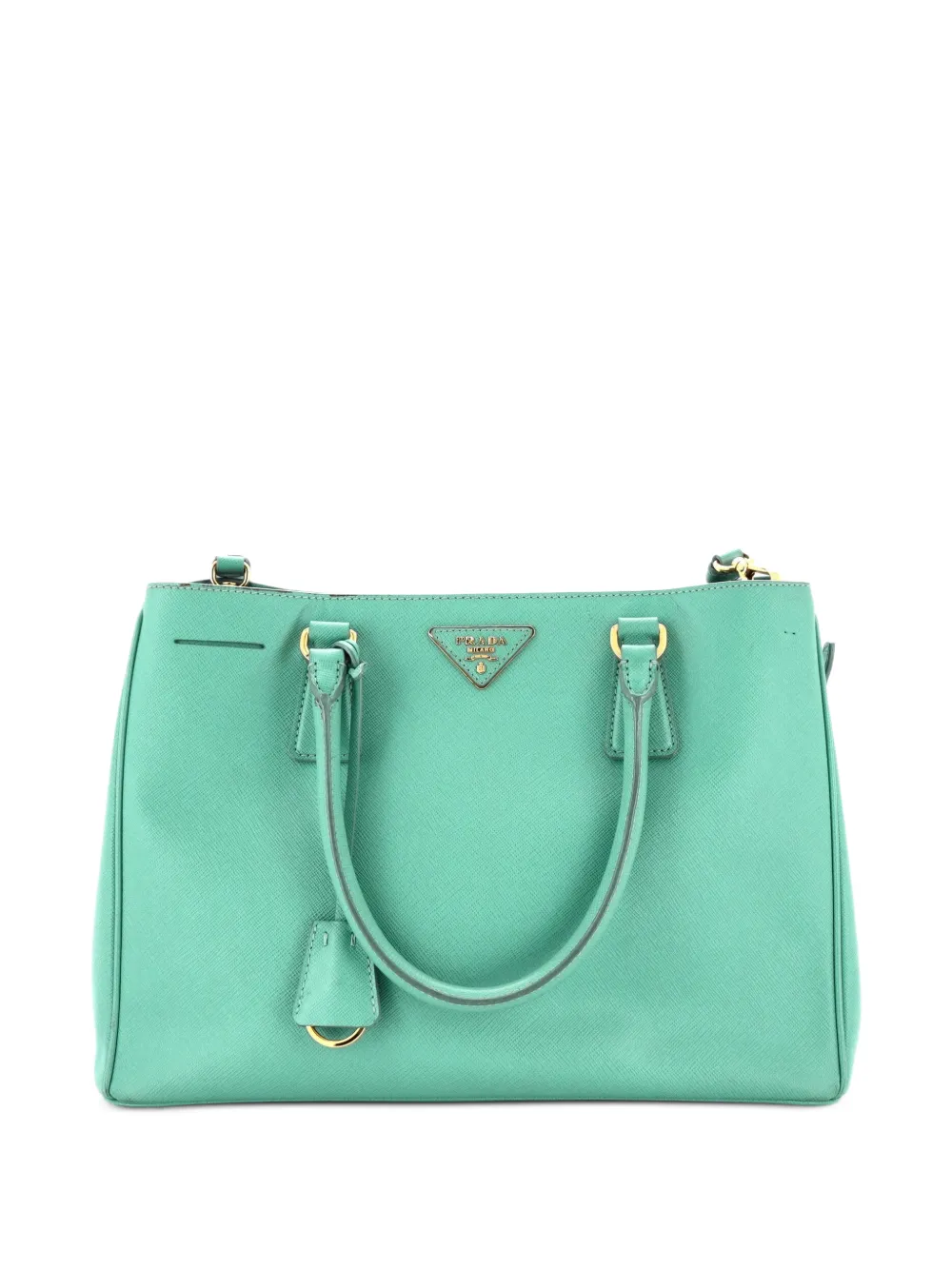 Prada Pre-Owned Mittelgroßer Gardener's Tote Bag aus Saffiano-Leder - Blau