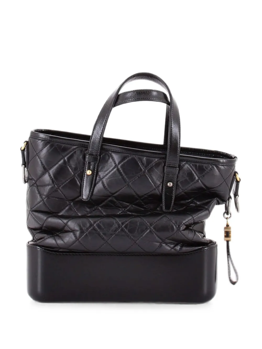 CHANEL Pre-Owned Gabrielle Shopping Quilted Calfskin Medium tote bag - Black
