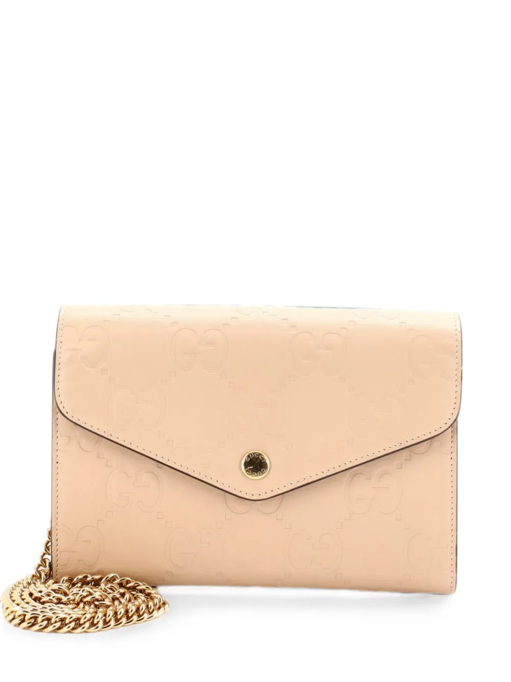 Gucci Pre-Owned Borsa a spalla in pelle Guccissima con catena - Toni neutri