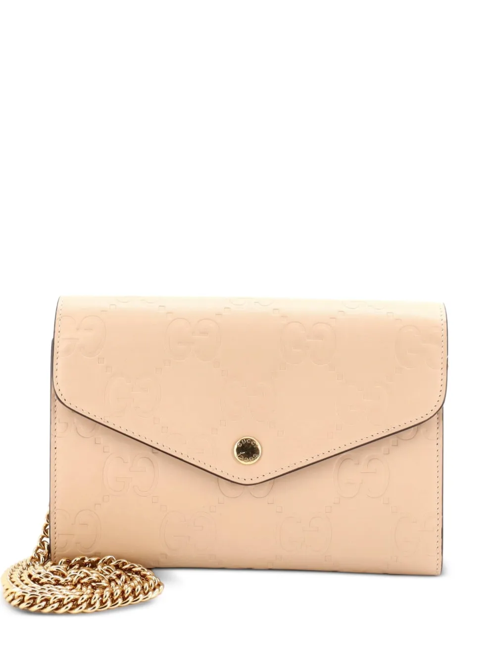 Gucci Pre-Owned Borsa a spalla in pelle Guccissima con catena - Toni neutri