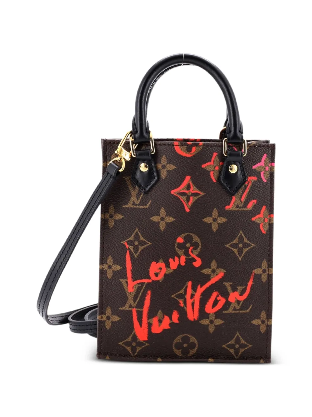 Louis Vuitton Pre-Owned Petit Sac Plat Bag Limited Edition Fall in Love Monogram Canvas tote bag - Brown