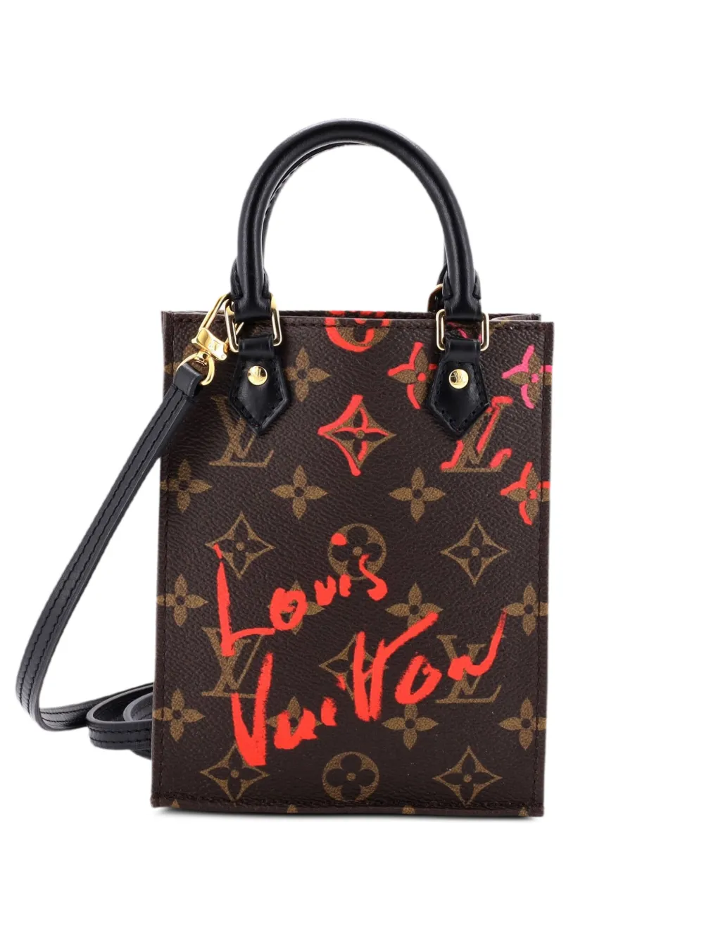 Louis Vuitton Pre-Owned Petit Sac Plat Bag Limited Edition Fall in Love Monogram Canvas tote bag - Brown