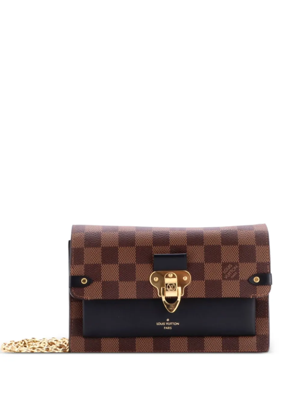 Louis Vuitton Pre-Owned Vavin Chain Wallet NM Damier Umhängetasche aus Leder - Schwarz