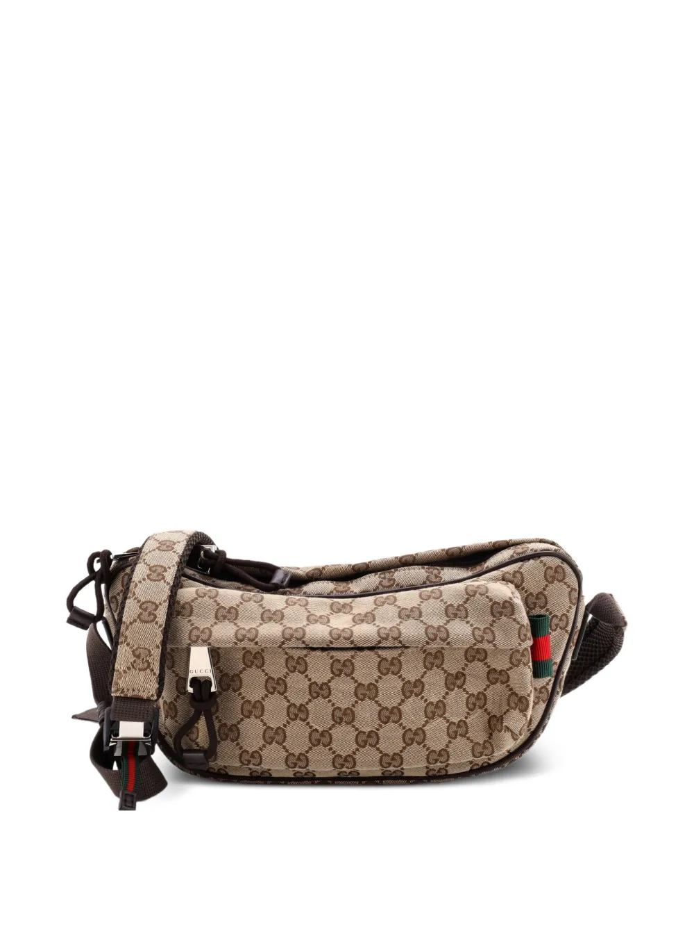 Gucci Pre-Owned Front Pocket Sling Bag GG Canvas Large belt bag - Brown