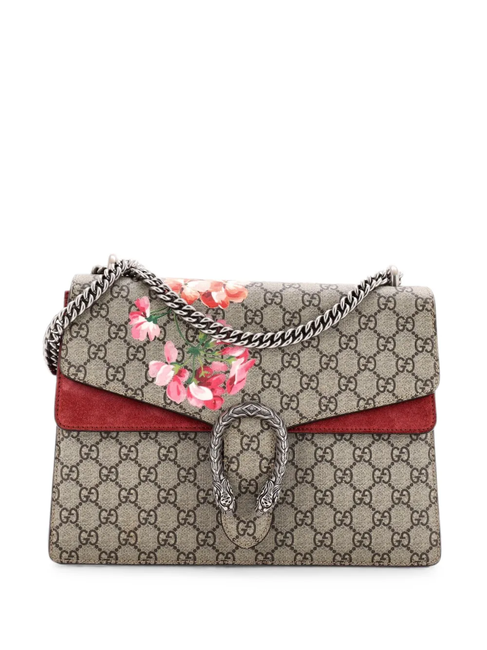 Gucci Pre-Owned Mini Dionysus Blooms Print GG Canvas-Schultertasche - Braun