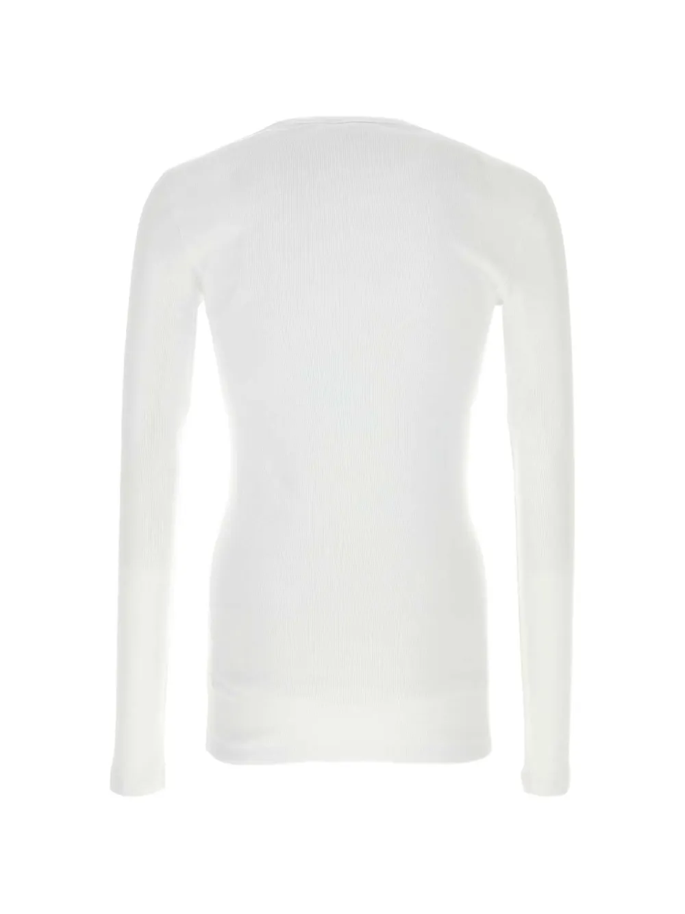 Dolce & Gabbana Ribgebreid Henley T-shirt Wit
