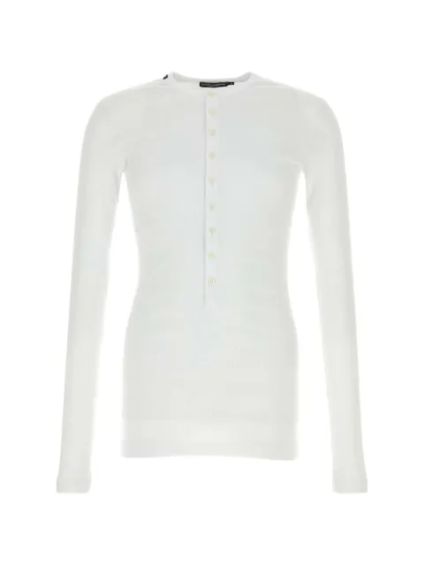 Dolce & Gabbana ribbed-knit henley T-shirt