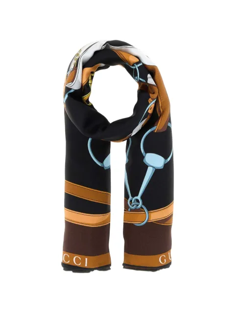 Gucci equestrian-print GG scarf