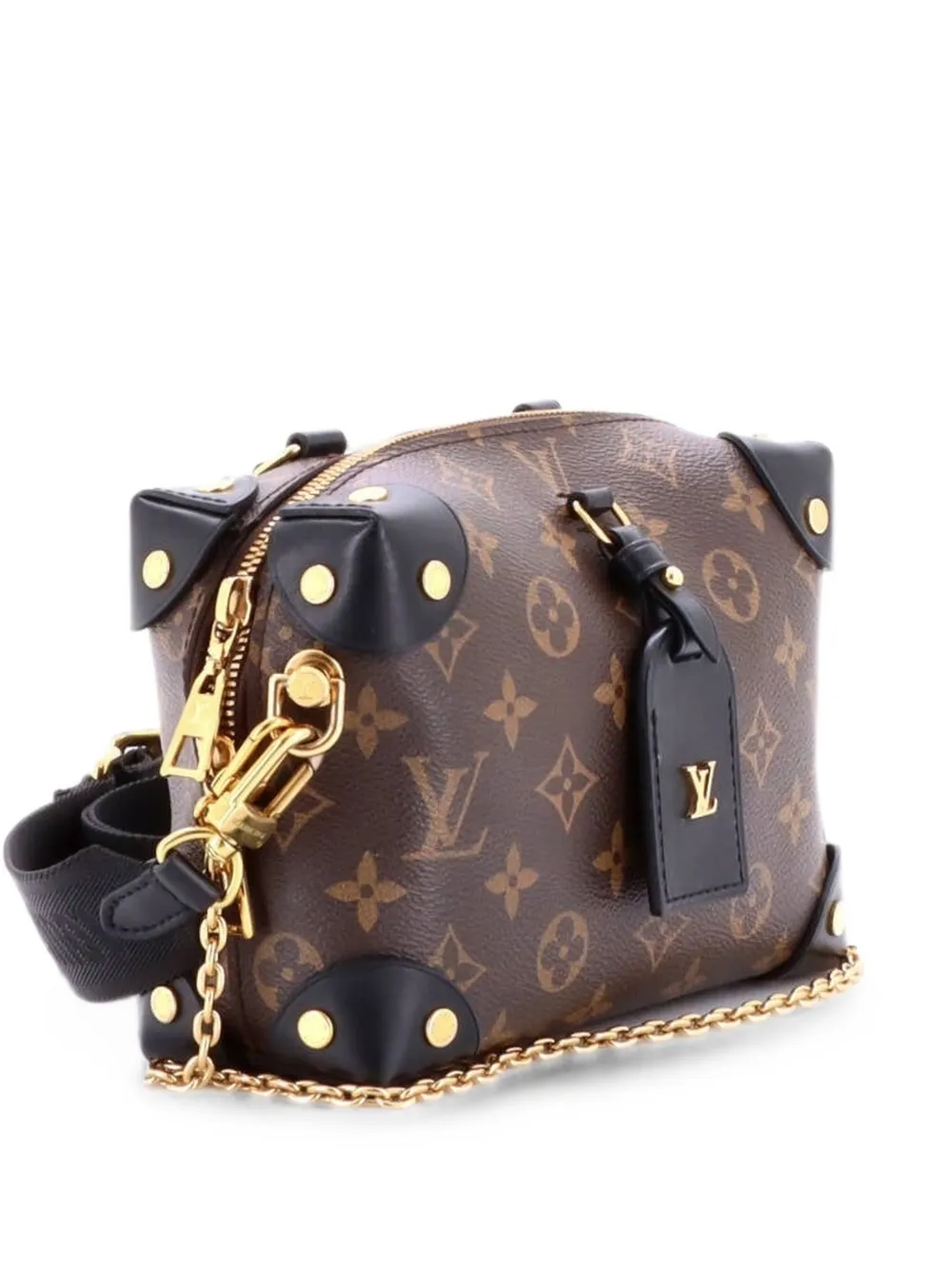Louis Vuitton Pre-Owned Petite Malle Souple Monogramm -Canvas-Schultertasche - Schwarz