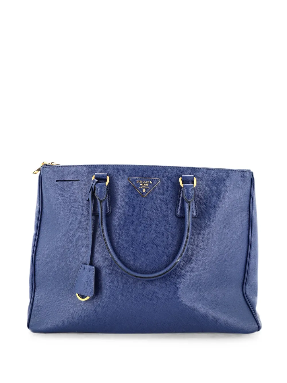 Prada Pre-Owned Große Lux Saffiano-Tote Bag mit Reißverschluss - Blau