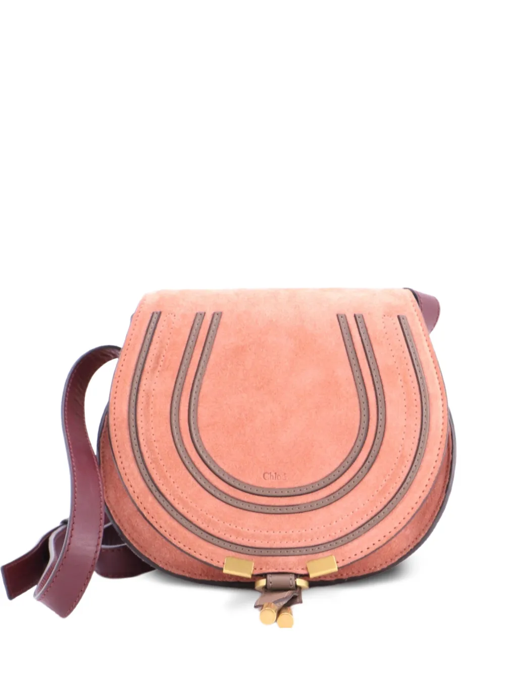 Chloé Pre-Owned Marcie Suede Small crossbody bag - Pink