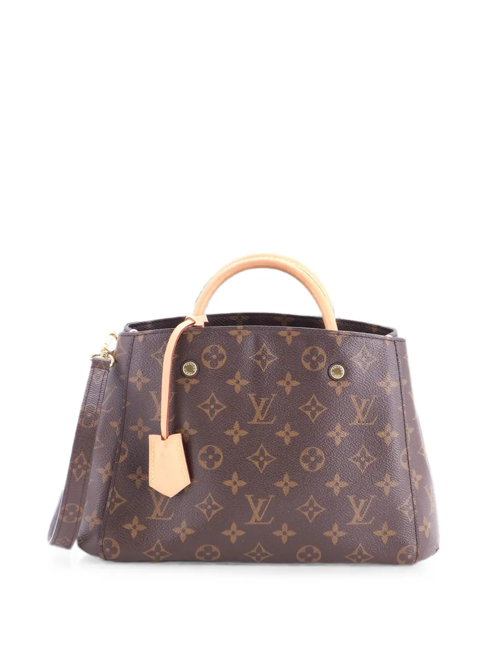 Louis Vuitton Pre-Owned Borsa a tracolla Montaigne BB in tela con monogramma - Marrone